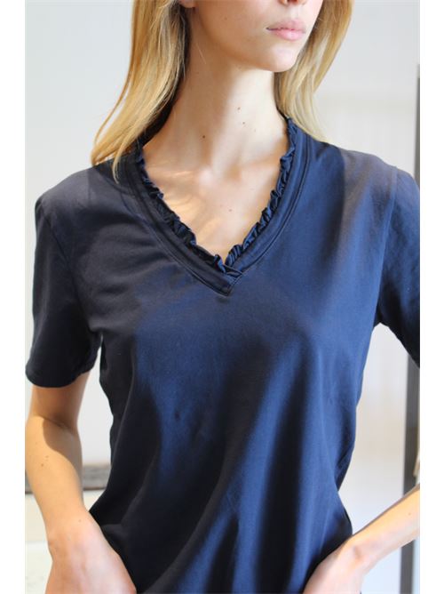 T-shirt m/corta con scollo v rouches DIECI MINUTI | 196192